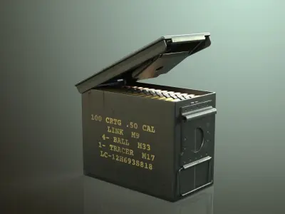 Military Ammunition Box Free 3D model