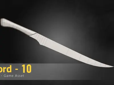 Sowrd-10 Low-poly 3D model