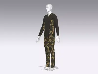 Soldier Uniform Low-poly 3D model purchase