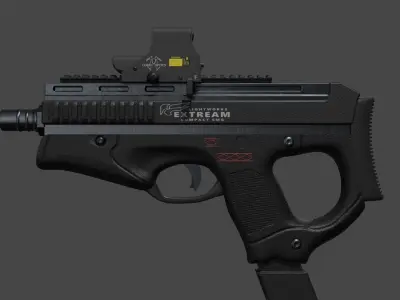 LightWorks Compact SMG Low-poly 3D model