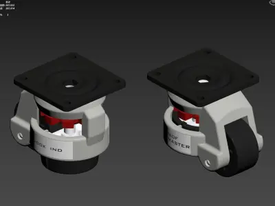 Caster wheels 3D model