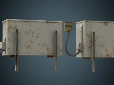 Air Conditioner 6B Low-poly 3D model