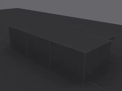 Old warehouse Low-poly 3D model