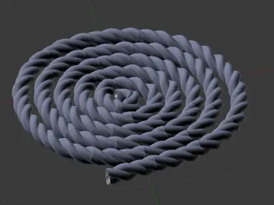  Rope Snail 3D Model Low-poly 3D model