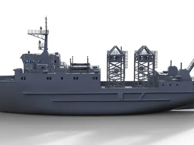 MS Brocken Modelship heavy load vessel 3D print model
