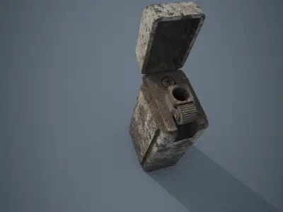 Old cigarette Lighter  Low-poly 3D model