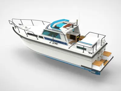 Recreational Boat 3D model order