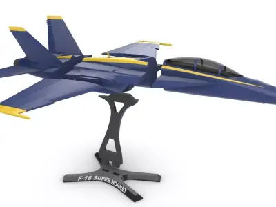 FA-18 Super Hornet Blue Angels 3D print model