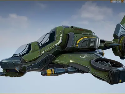 Scout Spaceship - game model Low-poly 3D model