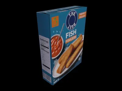 Fish Fingers - GAME READY PBR Low-poly 3D model