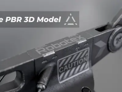 Industrial Sci-Fi Robot Arm Futuristic  Free 3D model