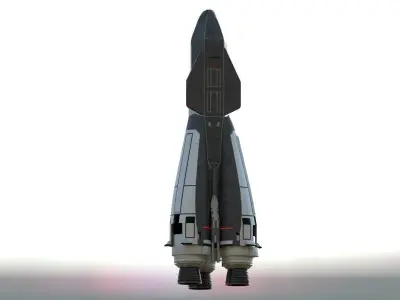 Rocket launch 3D model by BROhere