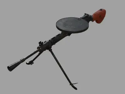 DP-28 Machine Gun 3D model