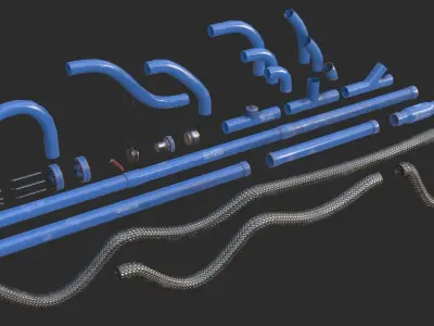 Modular Pipes - Industrial Collection 3D Model Pack