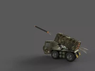 Armored Rocket Launcher Truck 3D model
