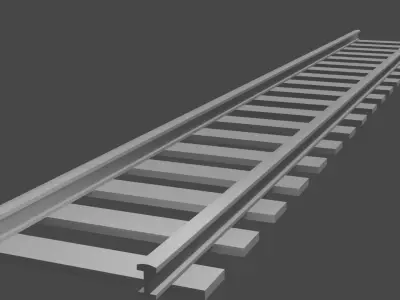 Railway Rail 3D model