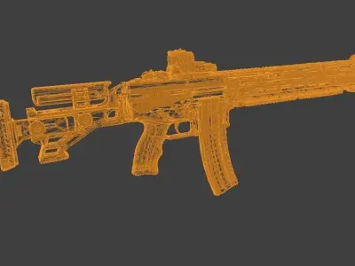 weapon gun 2 Low-poly 3D model