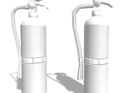 Fire Extinguisher Game Model Low-poly 3D model