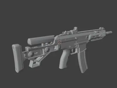 weapon gun 4 Low-poly 3D model
