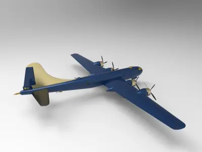 B-29 Superfortress blue 3D model