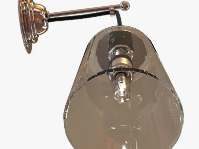 drummonds The Single Dalby Light With Antique Conical Shade 3D model
