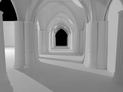 Gothic architecture 3D model