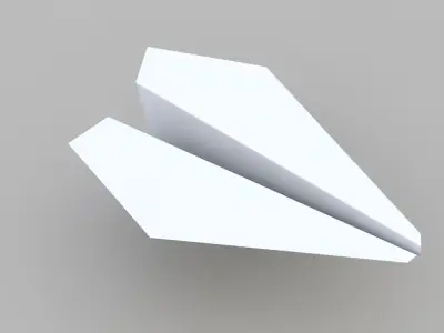 Paper Plane 3D model by nerokart