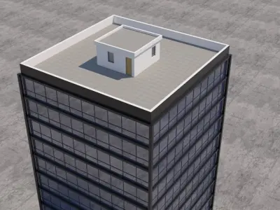 Modern Building Exterior Skyscraper 4 3D model