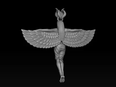 Isis Egyptian Goddess Pendant v6 3D print model