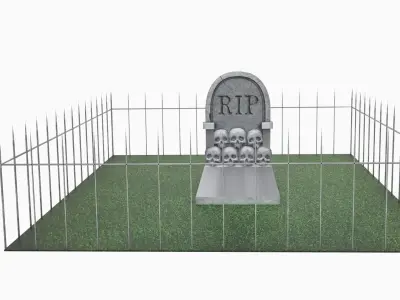 Grave Low-poly 3D model