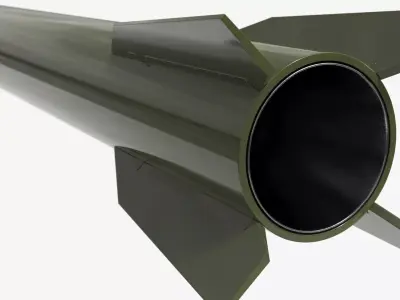 Guided Hypersonic Strike Missile Green 3D model