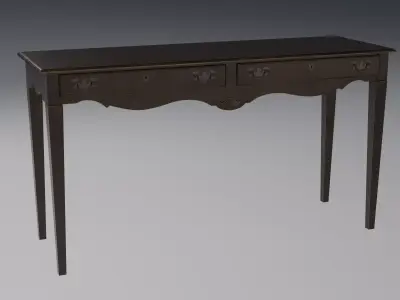 Victorian Hallway Console Wooden Table 8 textures Low-poly 3D model