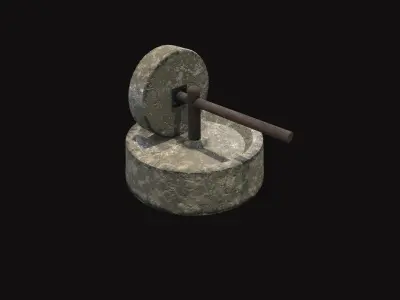 Medieval Millstone Low-poly 3D model