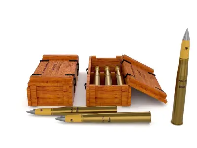 German 88mm Shell 3D model