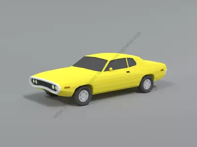 Low Poly Plymouth Satellite Sebring Free 3D model