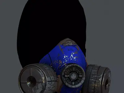 Gas mask helmet 3d model scifi Low-poly  Low-poly 3D model 50