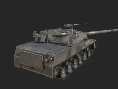 3 coatings of Thai Army Cadillac Stingray Light Tank Low-poly 3D model