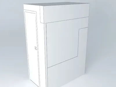 Low cabinet with door Free 3D model