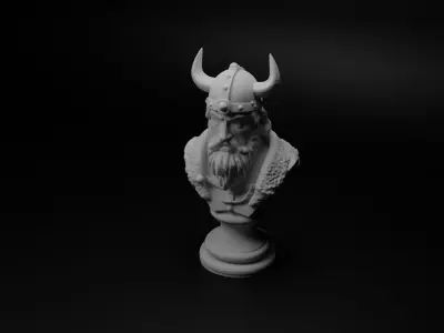 Danish Viking Bust Chess 3D print model order