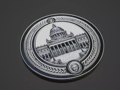 Building House Pendant Medallion 3D print model 19