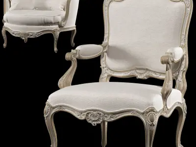 kosovart french sofa and armchair 3D model
