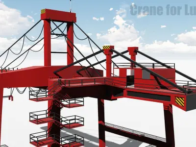 Red Crane for Harbors 3D model