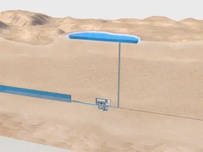 Pumped Storage Hydro Electric Power Plant 3D model purchase