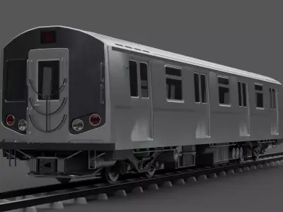 newyork subway train Low-poly 3D model