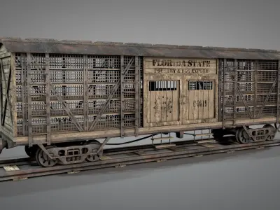 Poultry Train Car 3D model