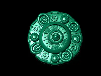 Icon of Ancient Mayan Calendar 3D printable Model 3D print model