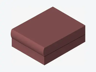 Seat - Sofa - Simplicity - Comfort - Single - No Back Low-poly 3D model