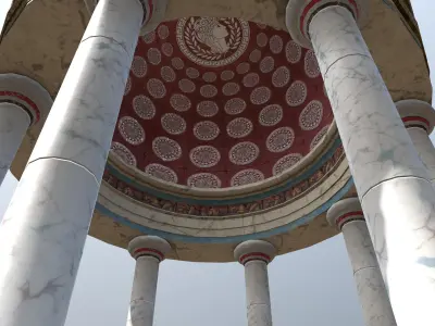 Ancient Greek Temple Gazebo Low-poly 3D model