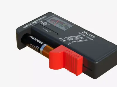 Battery Tester Low-poly 3D model