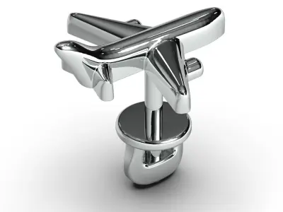 Airplane airbus earring 3D print model